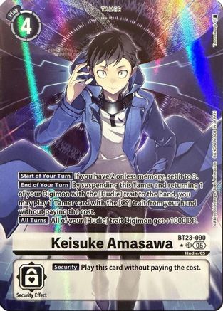 Keisuke Amasawa (Alternate Art) (BT23-090) - [Hackers' Slumber] Foil - Trinity Hobby