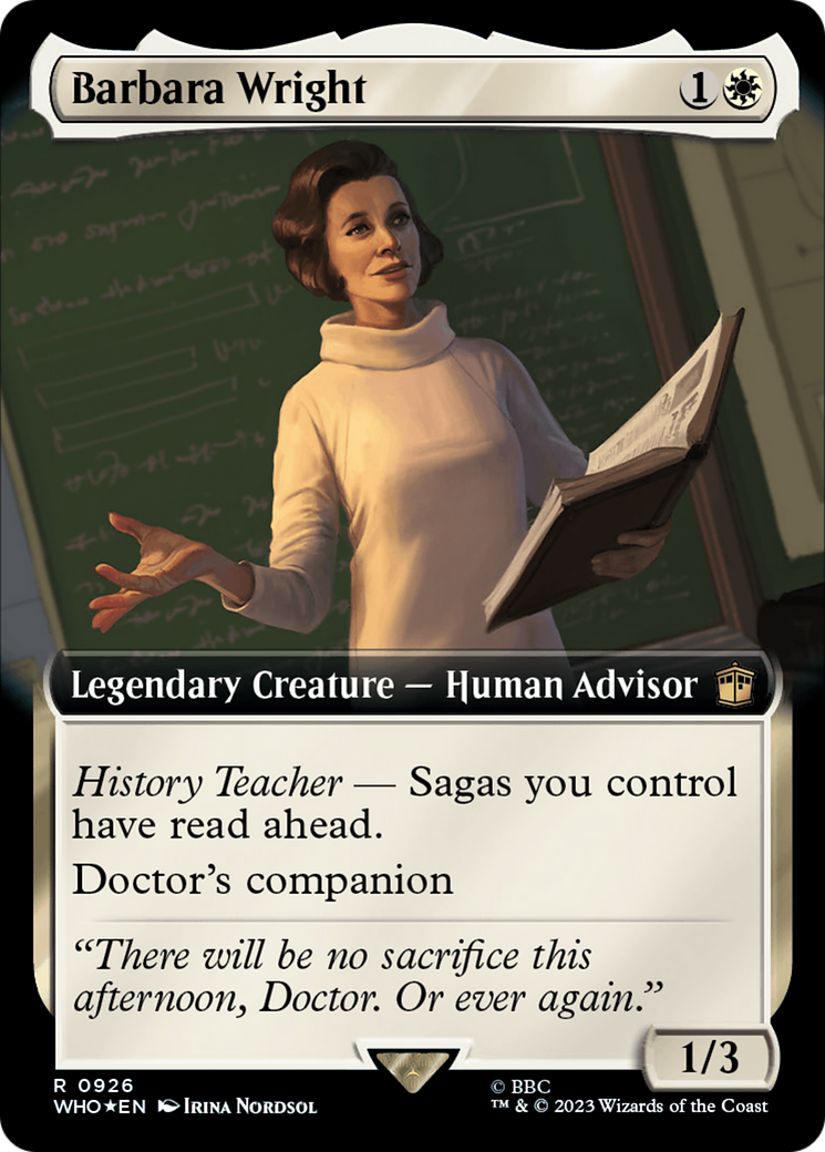 Barbara Wright (Extended Art) (Surge Foil) [Doctor Who] - Trinity Hobby