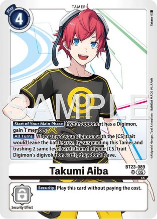 Takumi Aiba (BT23-089) - [Hackers' Slumber] Foil - Trinity Hobby