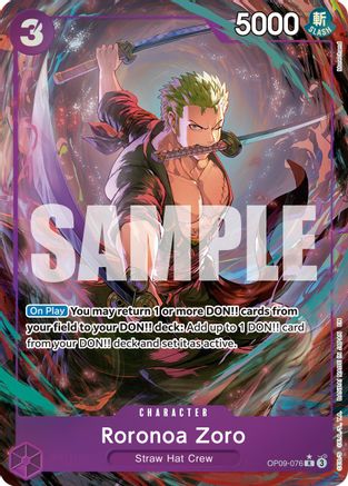 Roronoa Zoro - OP09-076 (Alternate Art) (OP09-076) - [Premium Booster -The Best- Vol. 2] Foil - Trinity Hobby