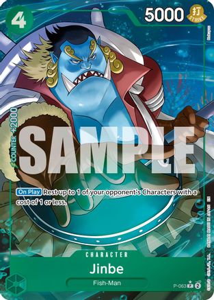 Jinbe - P-063 (Alternate Art) (P-063) - [Premium Booster -The Best- Vol. 2] Foil - Trinity Hobby