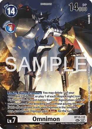Omnimon (BT13-112) - [Limited Card Pack -Another Knight-] Foil - Trinity Hobby