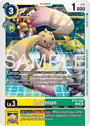Lopmon (BT23-026) - [Hackers' Slumber] - Trinity Hobby
