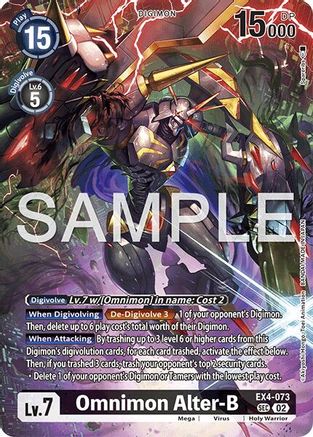 Omnimon Alter-B (EX4-073) - [Limited Card Pack -Another Knight-] Foil - Trinity Hobby