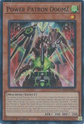 Power Patron DoomZ [DOOD-EN011] - Doom of Dimensions 1st Edition - Super Rare - Trinity Hobby