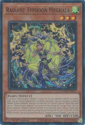 Radiant Typhoon Meghala [DOOD-EN012] - Doom of Dimensions 1st Edition - Super Rare - Trinity Hobby