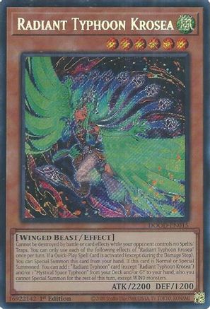 Radiant Typhoon Krosea [DOOD-EN015] - Doom of Dimensions 1st Edition - Secret Rare - Trinity Hobby
