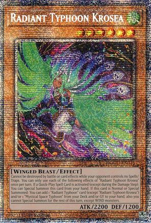 Radiant Typhoon Krosea (Starlight Rare) [DOOD-EN015] - Doom of Dimensions 1st Edition - Starlight Rare - Trinity Hobby