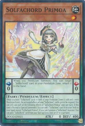 Solfachord Primoa [DOOD-EN021] - Doom of Dimensions 1st Edition - Common / Short Print - Trinity Hobby