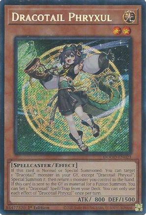 Dracotail Phryxul [DOOD-EN023] - Doom of Dimensions 1st Edition - Secret Rare - Trinity Hobby