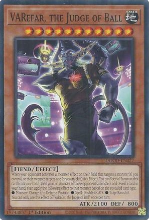 VARefar, the Judge of Ball [DOOD-EN027] - Doom of Dimensions 1st Edition - Common / Short Print - Trinity Hobby