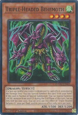 Triple-Headed Behemoth [DOOD-EN029] - Doom of Dimensions 1st Edition - Common / Short Print - Trinity Hobby