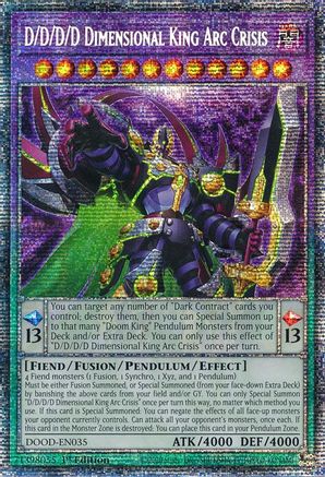 D/D/D/D Dimensional King Arc Crisis (Starlight Rare) [DOOD-EN035] - Doom of Dimensions 1st Edition - Starlight Rare - Trinity Hobby