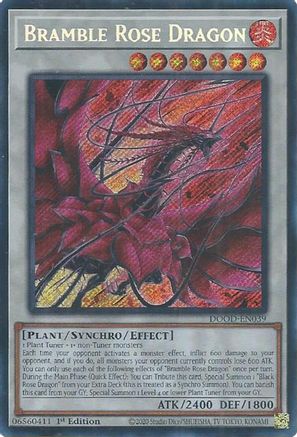 Bramble Rose Dragon [DOOD-EN039] - Doom of Dimensions 1st Edition - Secret Rare - Trinity Hobby
