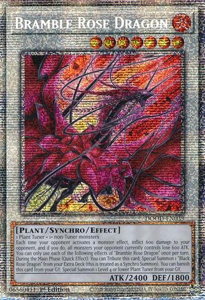 Bramble Rose Dragon (Starlight Rare) [DOOD-EN039] - Doom of Dimensions 1st Edition - Starlight Rare - Trinity Hobby