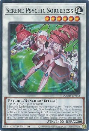 Serene Psychic Sorceress [DOOD-EN042] - Doom of Dimensions 1st Edition - Common / Short Print - Trinity Hobby