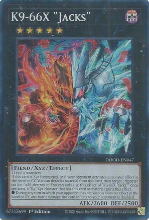 K9-66X "Jacks" [DOOD-EN047] - Doom of Dimensions 1st Edition - Super Rare - Trinity Hobby