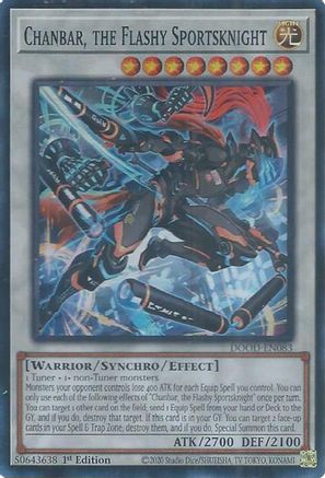 Chanbar, the Flashy Sportsknight [DOOD-EN083] - Doom of Dimensions 1st Edition - Super Rare - Trinity Hobby