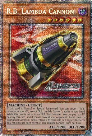 R.B. Lambda Cannon (Starlight Rare) [DOOD-EN090] - Doom of Dimensions 1st Edition - Starlight Rare - Trinity Hobby