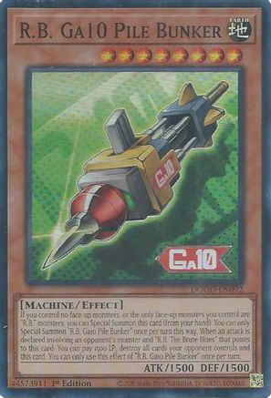 R.B. Ga10 Pile Bunker [DOOD-EN092] - Doom of Dimensions 1st Edition - Super Rare - Trinity Hobby