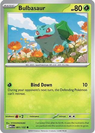 Bulbasaur - (001/132) Reverse Holofoil [ME01 Mega Evolution] - Trinity Hobby