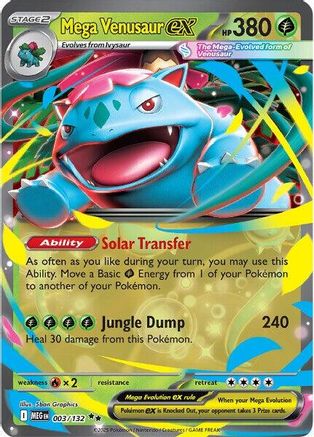Mega Venusaur ex - (003/132) Holofoil [ME01 Mega Evolution] - Trinity Hobby
