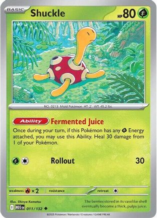 Shuckle - (011/132) Reverse Holofoil [ME01 Mega Evolution] - Trinity Hobby