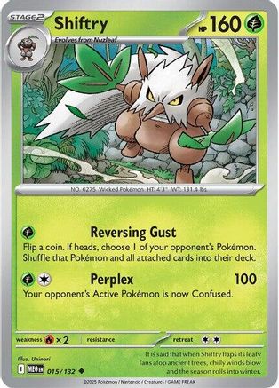 Shiftry - (015/132) Reverse Holofoil [ME01 Mega Evolution] - Trinity Hobby