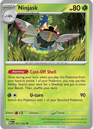 Ninjask - (017/132) [ME01 Mega Evolution] - Trinity Hobby