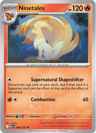 Ninetales - (020/132) Reverse Holofoil [ME01 Mega Evolution] - Trinity Hobby
