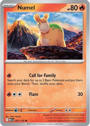 Numel - (021/132) Reverse Holofoil [ME01 Mega Evolution] - Trinity Hobby