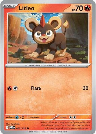Litleo - (023/132) Reverse Holofoil [ME01 Mega Evolution] - Trinity Hobby