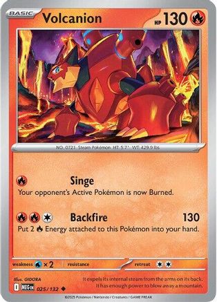 Volcanion - (025/132) Reverse Holofoil [ME01 Mega Evolution] - Trinity Hobby