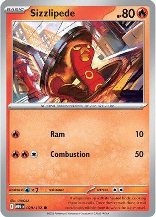Sizzlipede - (029) Reverse Holofoil [ME01 Mega Evolution] - Trinity Hobby