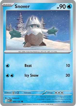Snover - (035/132) Reverse Holofoil [ME01 Mega Evolution] - Trinity Hobby