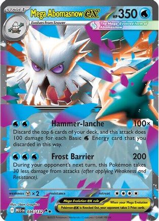Mega Abomasnow ex - (036/132) Holofoil [ME01 Mega Evolution] - Trinity Hobby