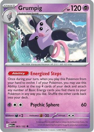 Grumpig - (063/132) Reverse Holofoil [ME01 Mega Evolution] - Trinity Hobby