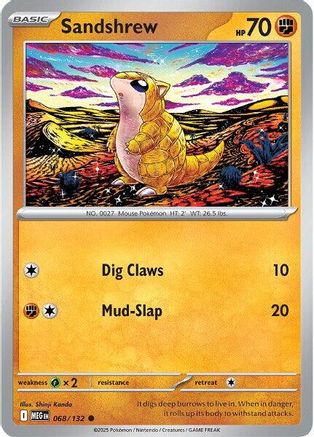 Sandshrew - (068/132) Reverse Holofoil [ME01 Mega Evolution] - Trinity Hobby