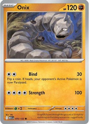 Onix - (070/132) Reverse Holofoil [ME01 Mega Evolution] - Trinity Hobby