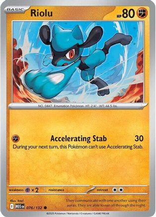 Riolu - (076/132) Reverse Holofoil [ME01 Mega Evolution] - Trinity Hobby