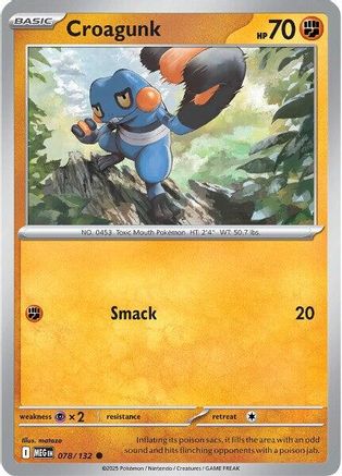 Croagunk - (078/132) Reverse Holofoil [ME01 Mega Evolution] - Trinity Hobby