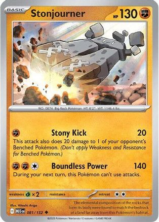 Stonjourner - (081/132) Reverse Holofoil [ME01 Mega Evolution] - Trinity Hobby