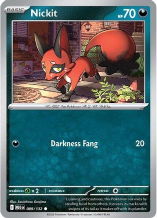 Nickit - (089/132) Reverse Holofoil [ME01 Mega Evolution] - Trinity Hobby