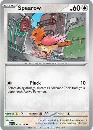 Spearow - (102/132) Reverse Holofoil [ME01 Mega Evolution] - Trinity Hobby