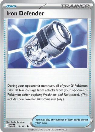 Iron Defender - (118/132) Reverse Holofoil [ME01 Mega Evolution] - Trinity Hobby