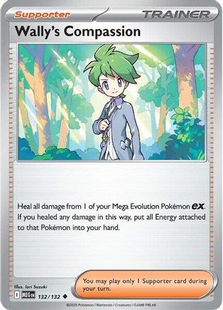 Wally's Compassion - (132/132) Reverse Holofoil [ME01 Mega Evolution] - Trinity Hobby