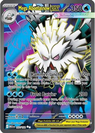 Mega Abomasnow ex - (157/132) Holofoil [ME01 Mega Evolution] - Trinity Hobby