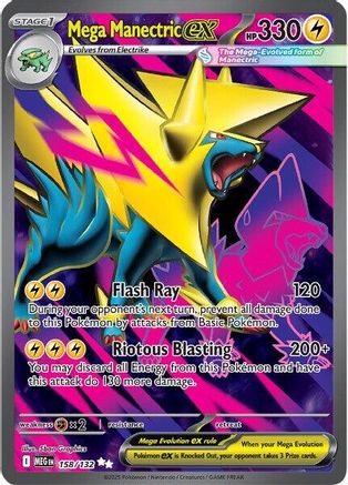 Mega Manectric ex - (158/132) Holofoil [ME01 Mega Evolution] - Trinity Hobby