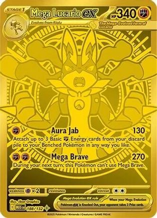 Mega Lucario ex - (188/132) Holofoil [ME01 Mega Evolution] - Trinity Hobby