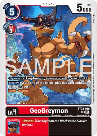 GeoGreymon (BT23-010) - [Hackers' Slumber] - Trinity Hobby